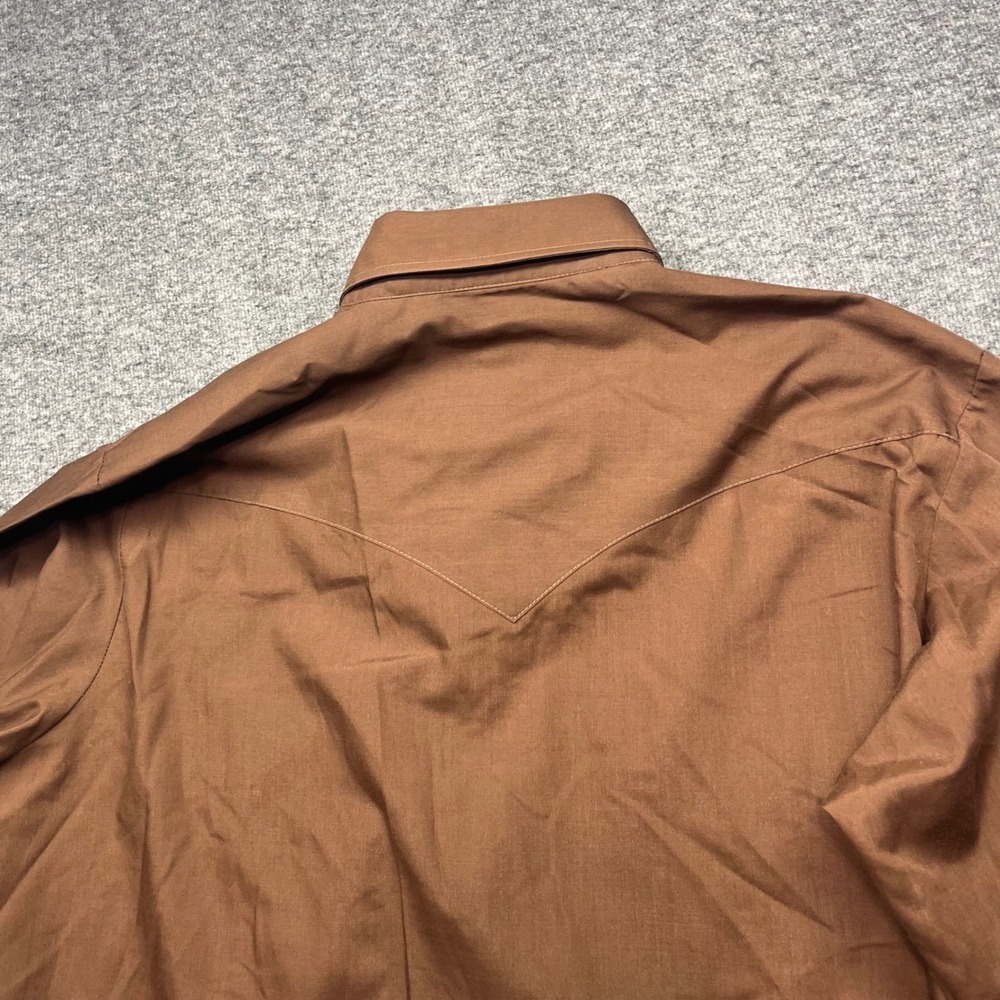 Vintage Chute 1 Shirt Mens M? Brown Western Pearl Snap Long Sleeve‎ Cowboy Yoke - Picture 16 of 16